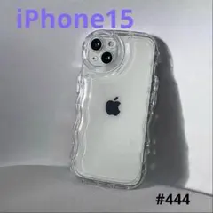 iPhone15 ケース ウェーブ クリア