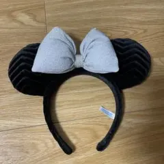 ミッキー型カチューシャ 黒と銀