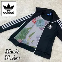 希少 アディダス トラックジャケット ジャージ ヨーロッパTT 花柄 黒 Mのサムネイル