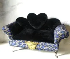 マイメロ　クロミ　ソファー型ジュエリーボックス　ヒョウ柄　ブラック