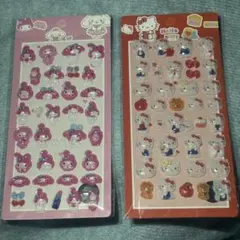 【新品】ぷっくり立体シール　キティ　マイメロ　2点セット　サンリオ　15