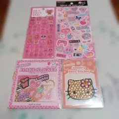 日焼けキティ タイルシール　ジュエリーデコステッカー、シールセット　平成、ギャル