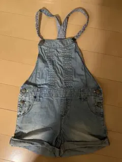 デニムショートパンツオーバーオール　130