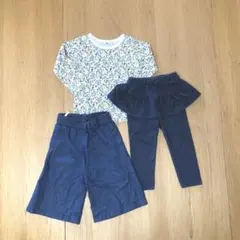 【西松屋】90cm 女の子長袖トップスボトムスパンツスカッツまとめ売り