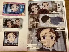 鬼滅の刃　竈門兄弟　無限列車編　クリアビジュアルポスター　カード　シール
