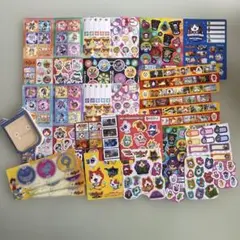 妖怪ウォッチ 当時物 シール大量まとめ メモ帳・定規付き レトロ