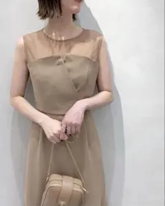 AIMERカシュクール ティアードパーテイードレス M結婚式 二次会 お呼ばれ