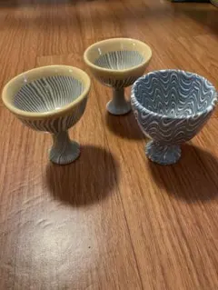 常滑焼陶磁器練込グラス3点セット