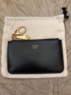 FENDI ブラック フラグメントケース FFダイヤモンド キーケース