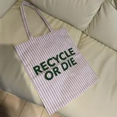 新品　RECYCLE OR DIE ストライプ トートバッグ　フライングタイガー