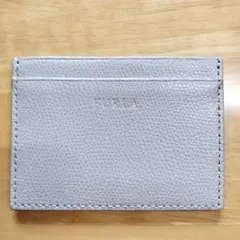 FURLA グレー レザー パスケース