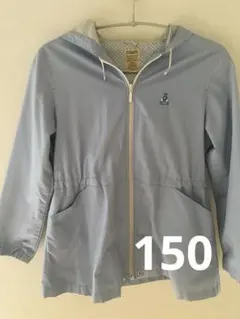 ライトブルー フード付きジャケット