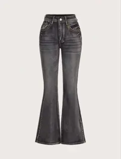 SHEIN フレアデニム ローライズ丈 シズニルック M