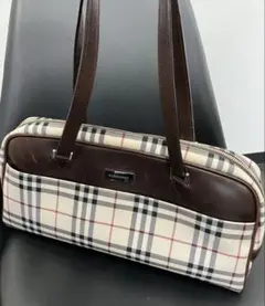 BURBERRY バーバリー プレート ミニボストンバッグ ノバチェック