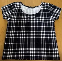 即日発送 まとめ買い歓迎 INGNIチェック柄 半袖シャツ モノトーンMサイズ