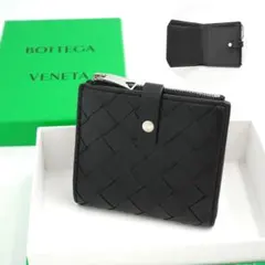 ✨未使用展示品・箱付き✨　bottega veneta ミニ財布　二つ折り　黒色