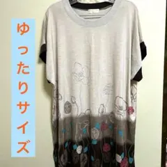 レディース　3色　花柄　チュニック　ゆったりサイズ　古着