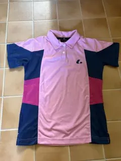 ルーセント　テニスウェア　M ポロシャツ　ピンク　ネイビー