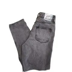 ZARA グレー テーパードデニム パンツ