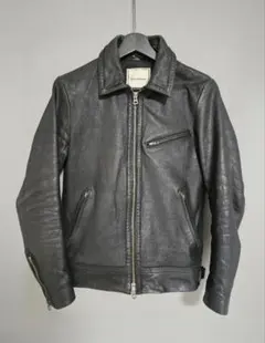 レアnano・universe馬革ホースレザージャケット シングルライダースS