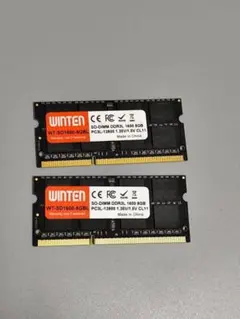 Winten DDR3L-1600 PC3L-12800　8GB 2枚セット