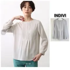 1回着用のみ美品】INDIVI♡接触冷感、ラベンダー色ブラウス - メルカリ
