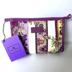 ［未使用］ETRO Profumi エトロ　ポーチ ペイズリー柄 パープルのサムネイル