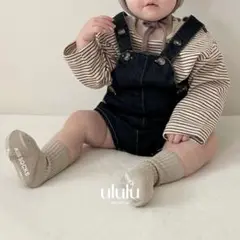 デニムロンパース ロンT ベビー服 SET ululu ( 80 ) 新品