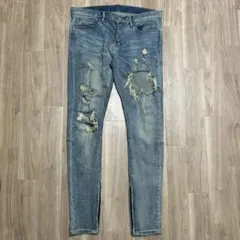mnml ミニマル　ダメージジーンズ　スキニー　　デニム　古着