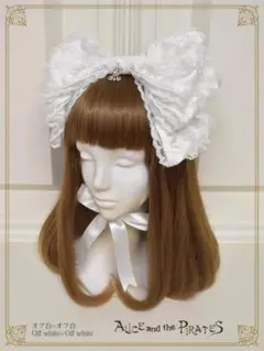 Dolly Ribbon ヘッドドレス（シャンタン）　オフ白のサムネイル