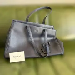 agnès b. ネイビー トートバッグ