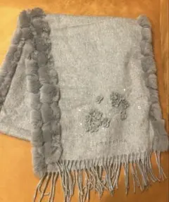 アンテプリマ　カシミヤウールサイドファー付きマフラー