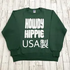 【USA製！前V！】Russell ラッセル　スウェット　グリーン　アメリカ　緑