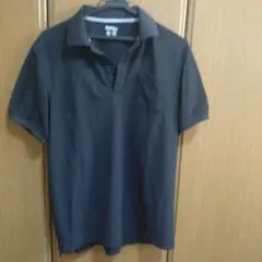 ブラック 半袖ポロシャツ ポケット付き