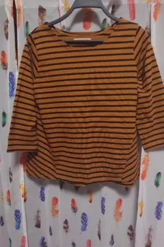 美品☆/SamansaMos2Blue/サマンサモスモスブルー/ロンT/ボーダー