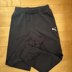 プーマ 裏起毛ブラックジャージパンツ