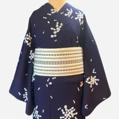 有松鳴海絞り 浴衣 藍色単色 Sサイズ27 - メルカリ