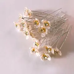【セール❣️】シルバー お花 ヘアピン パール アレンジ 和装 結婚式
