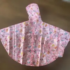 アンパンマンベビーレインコート ピンク 80-95cm 収納袋付き