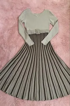 tocco closet ベルト付き ニット　ロングワンピース 2way