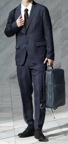 上下セットアップ 「マシンウォッシャブル」ウールライクスーツ