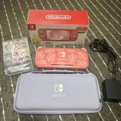 SwitchLiteどうぶつの森　ポケットモンスター付き　Switchケース付き