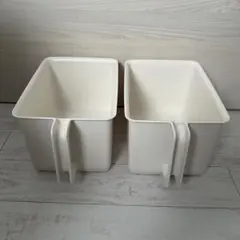 ケユカ　KEYUKA 浅型　ハンドル付きストッカー　２つセット