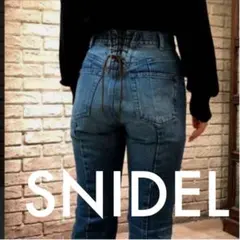 【試着のみ】スナイデル SNIDEL スキニーデニム【レースアップ】
