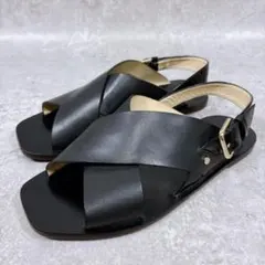 【極美品】Jimmy choo ジミーチュウ クロスストラップ サンダル 24㎝のサムネイル