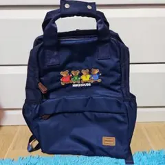 美品MIKI HOUSE リュック ネイビー ベア刺繍のサムネイル