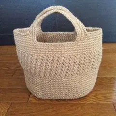 ハンドメイドの麻ひもバック