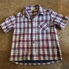 チェックシャツ トップス  Moujonjon ムージョンジョン 110