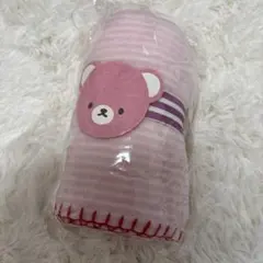 新品　動物柄ピンクフリースブランケット