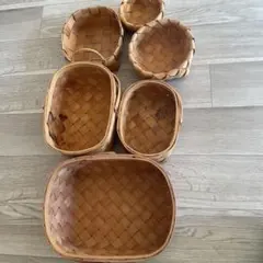 6個セットIKEA イケア　かご籠　6個セットのサムネイル